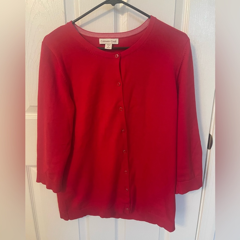 Coldwater Creek Red Cardigan
